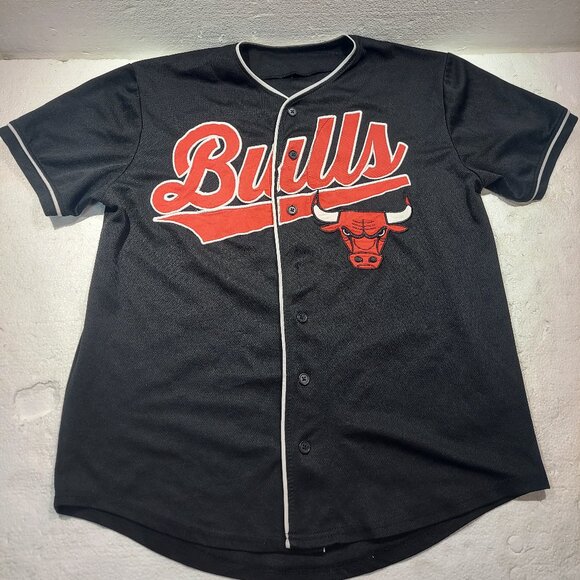 NBA Chicago Bulls button up jersey black and red number 66 size medium - Picture 1 of 5